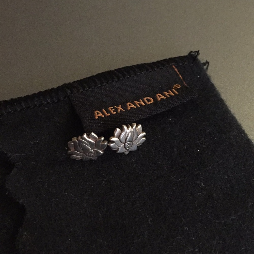 Alex and Ani Lotus Earrings