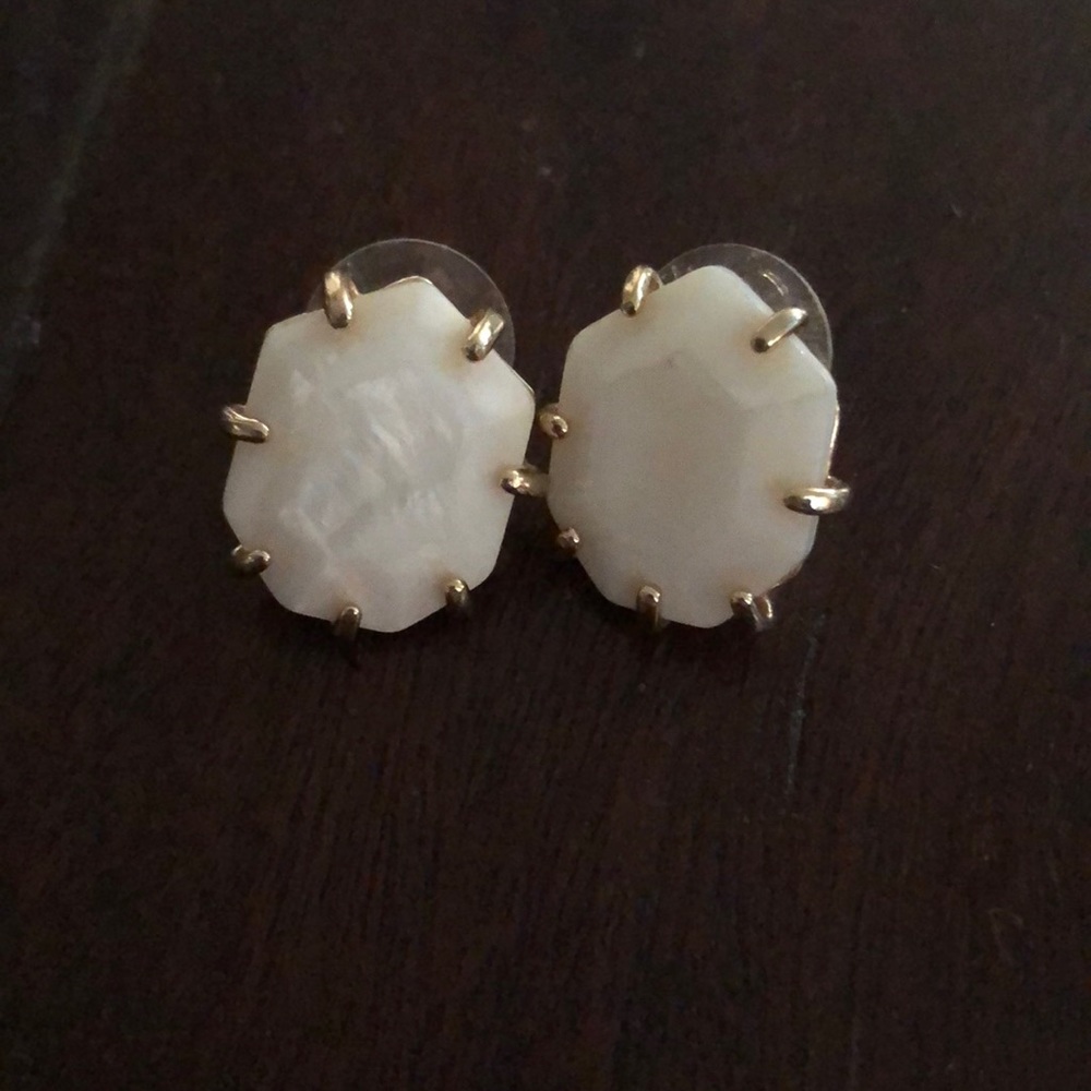 White Kendra Scott studs