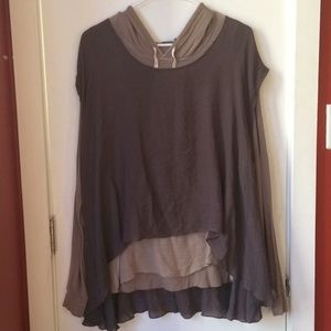 Lagenlook sleeveless tunic size M Japanese brand