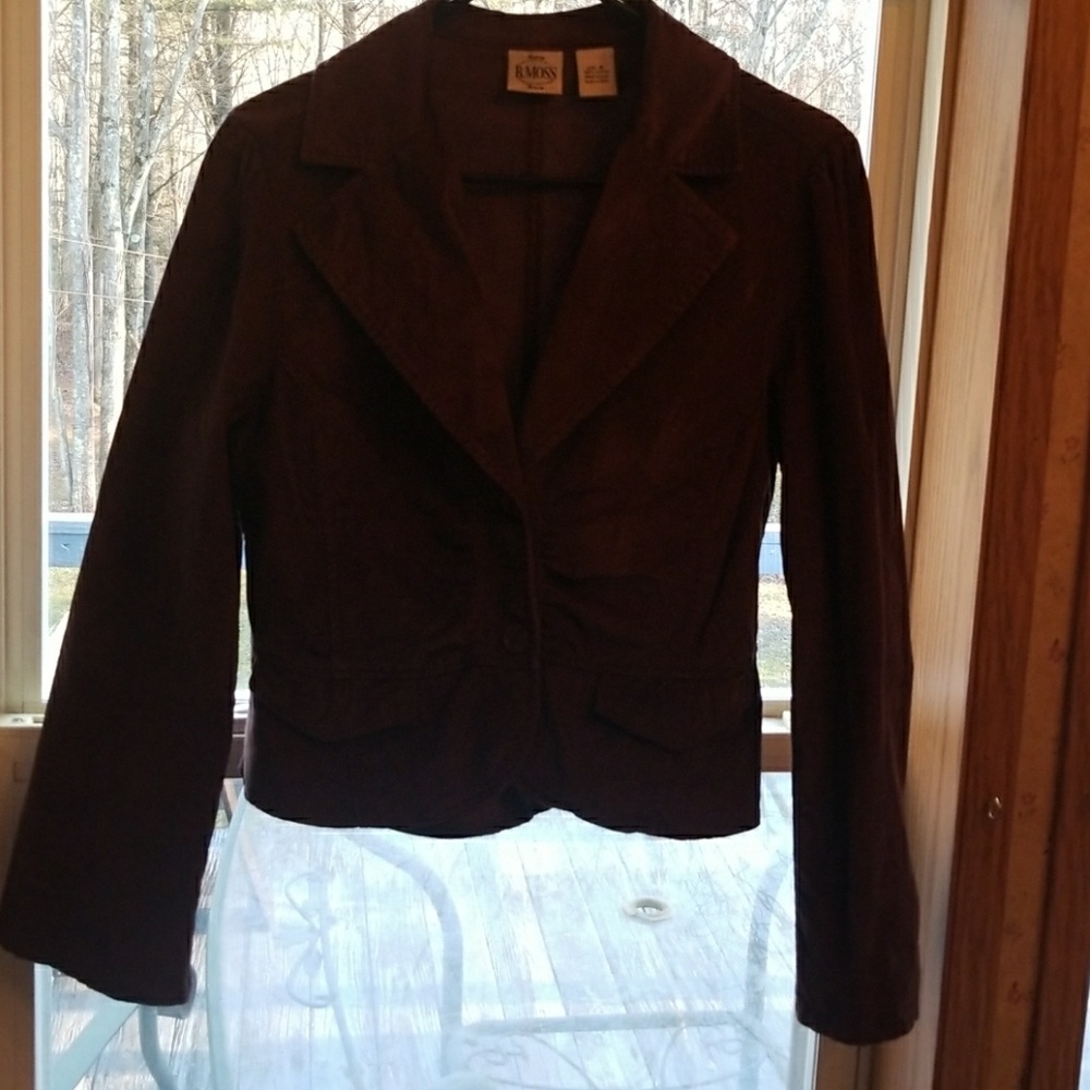 B.Moss corduroy cropped blazer