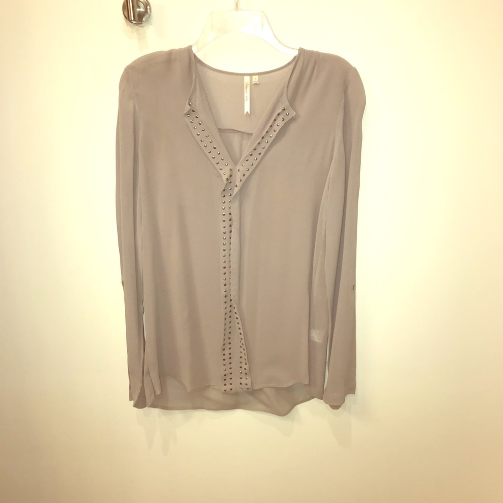 Gray georgette/chifffon top