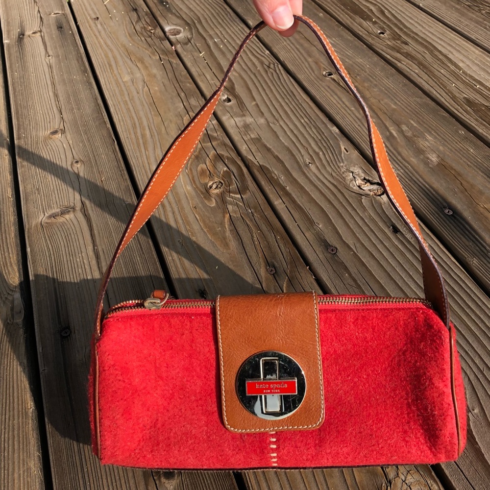 Kate Spade Wool and Leather Handbag