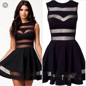 Black mesh dress