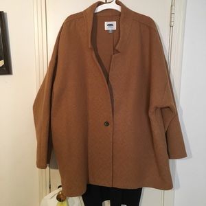 One Button Cape Coat