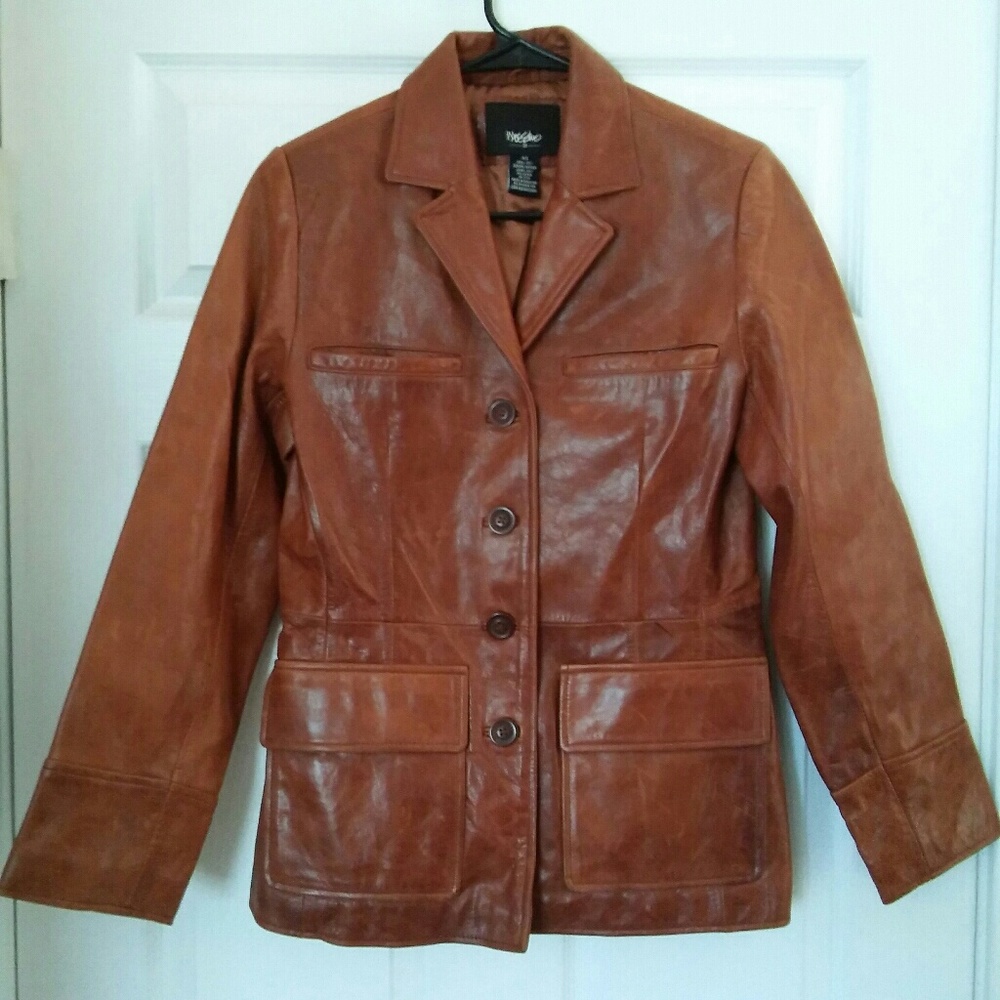 Mossimo Brown Leather Jacket - image 1