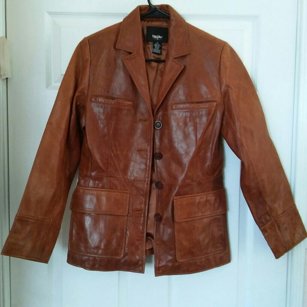 Mossimo Brown Leather Jacket - image 2