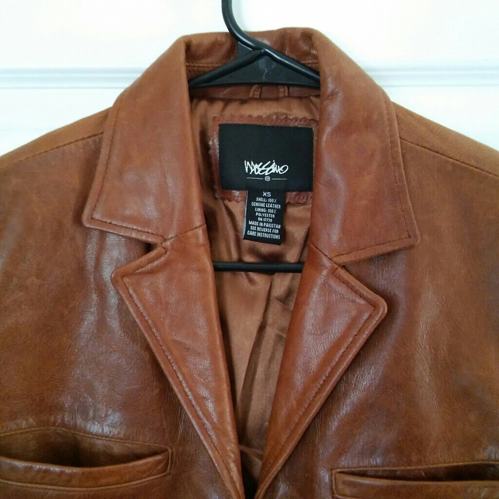 Mossimo Brown Leather Jacket - image 4