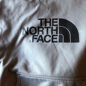 Used White/Gray North Face Hoodie, Small