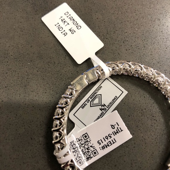 NWT 10 Carat Diamond Hoop Earrings - Picture 5 of 8