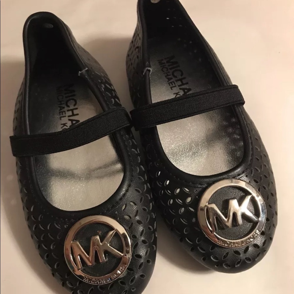 Girls Michael kors toddler black flats size 7t