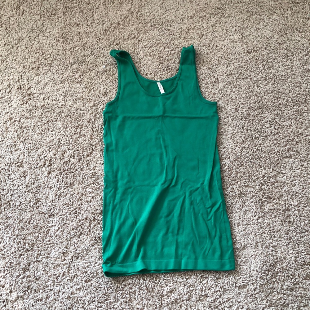 Green stretchy tank top