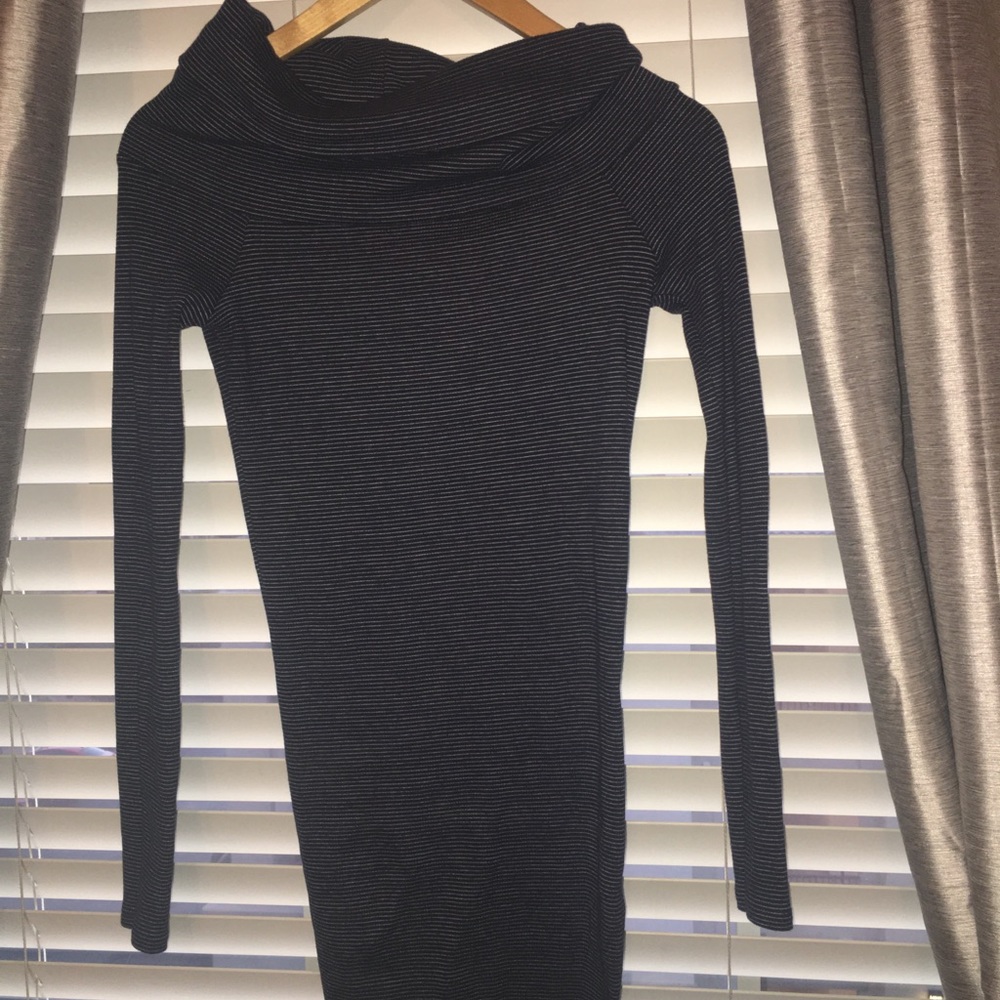 ZARA tunic/mini dress navy with white stripes