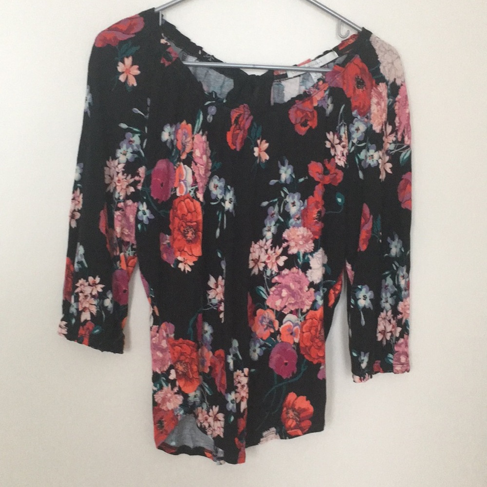 LC Lauren Conrad Floral Blouse