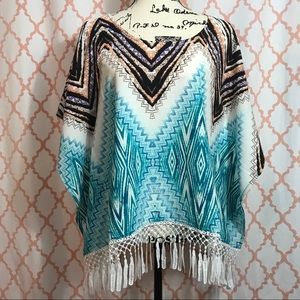 NWT Alberto Makali Tunic Poncho Style Blouse