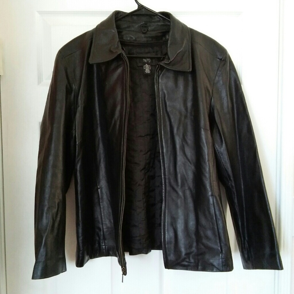 Mossimo Black Leather Jacket - image 1