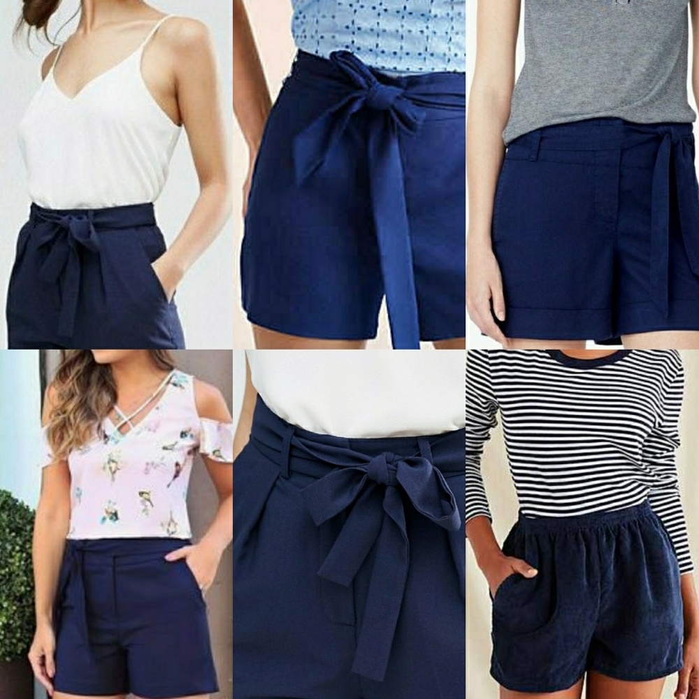F21 Blue high waisted Dress shorts
