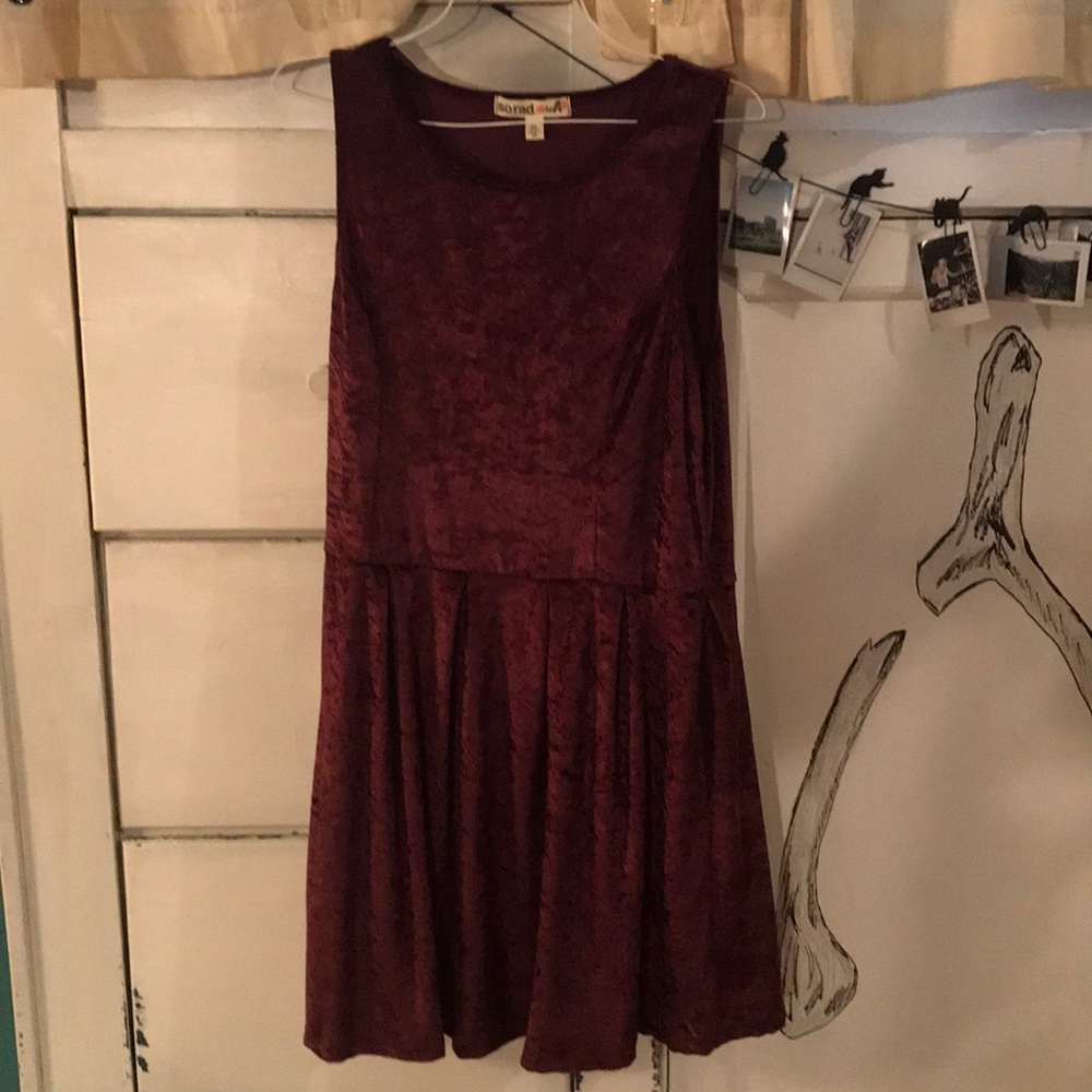 Burgundy Velvet Dress