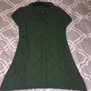 Olive dark green sweater dress