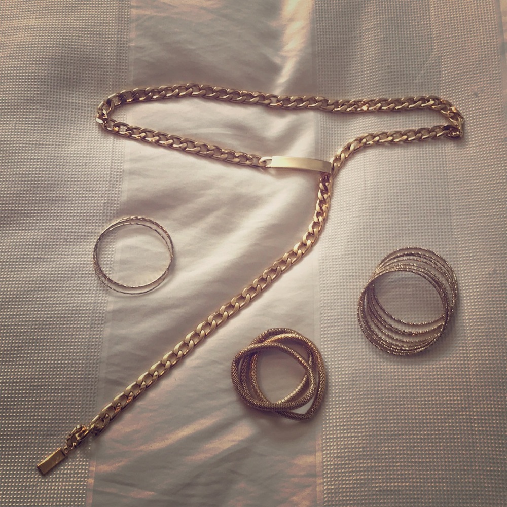 Lot of gold accessories