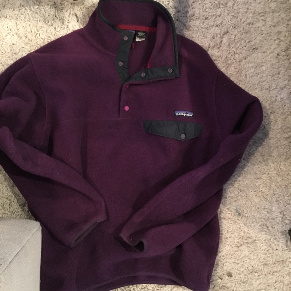 Patagonia fleece snap pullover. Beautiful eggplant