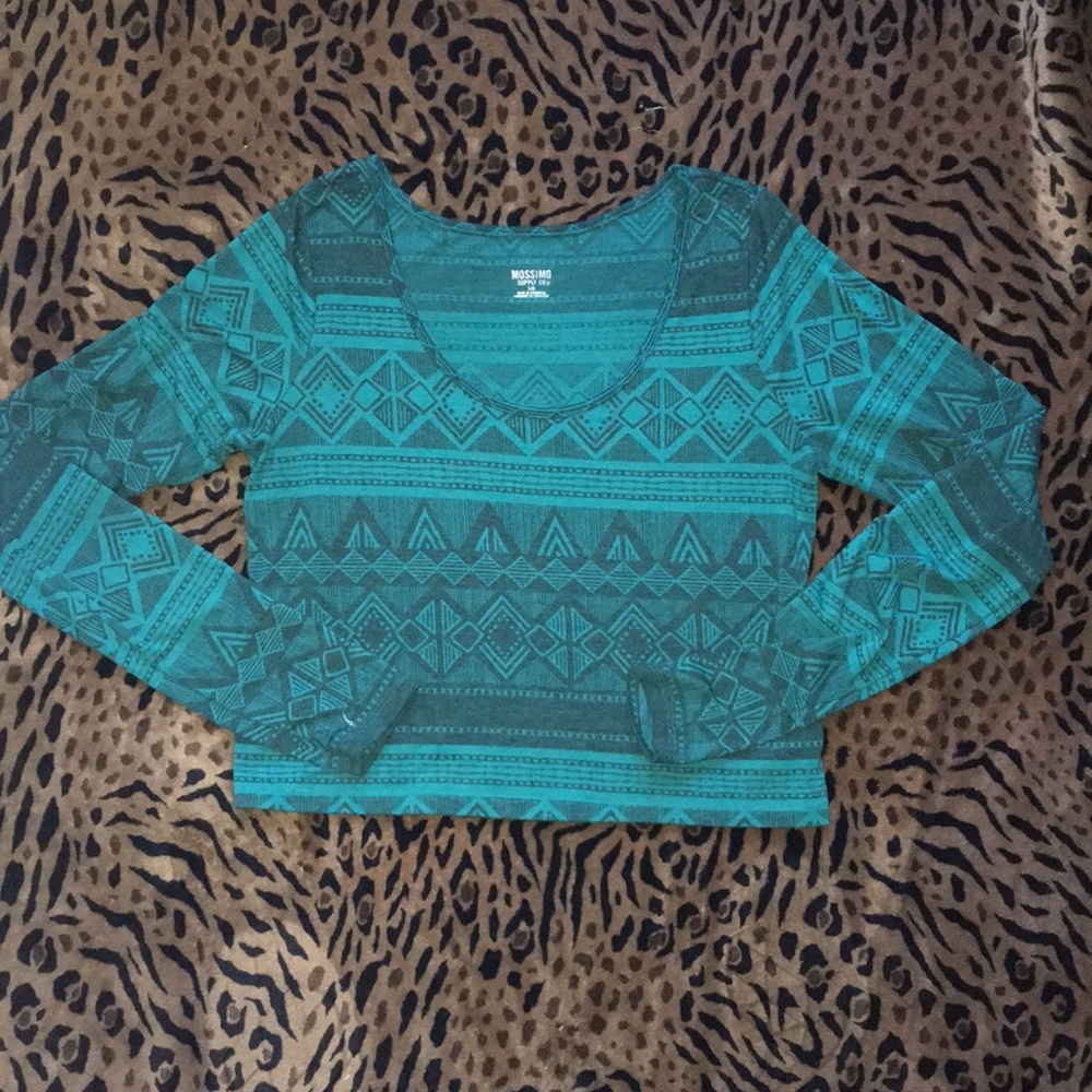 Mossimo Long sleeve Crop Top Size Large