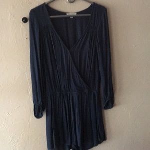 Long sleeve navy blue romper