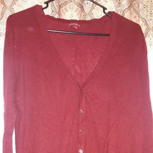 Burgundy cardigan