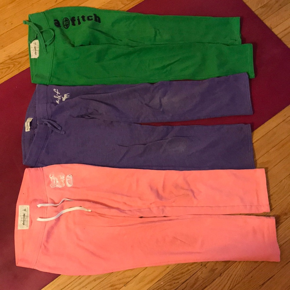Abercrombie and Fitch girl sweat pants lot of 3