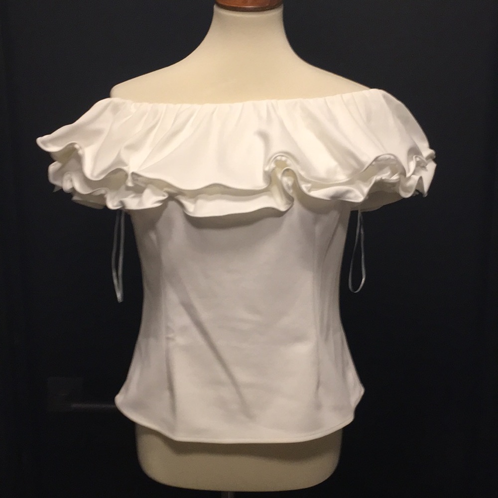 Of the shoulder ruffle top