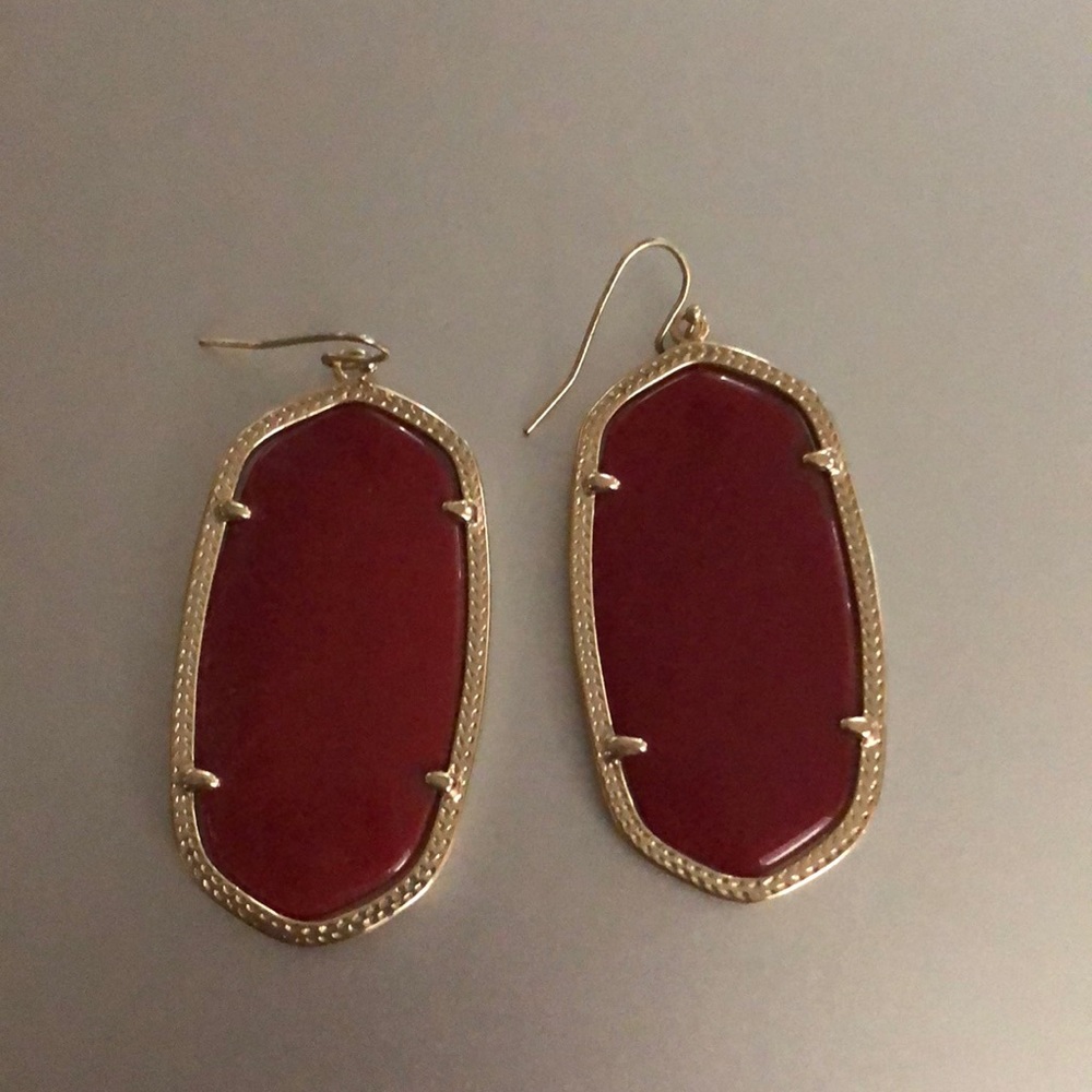 Red and gold Kendra Scott earrings