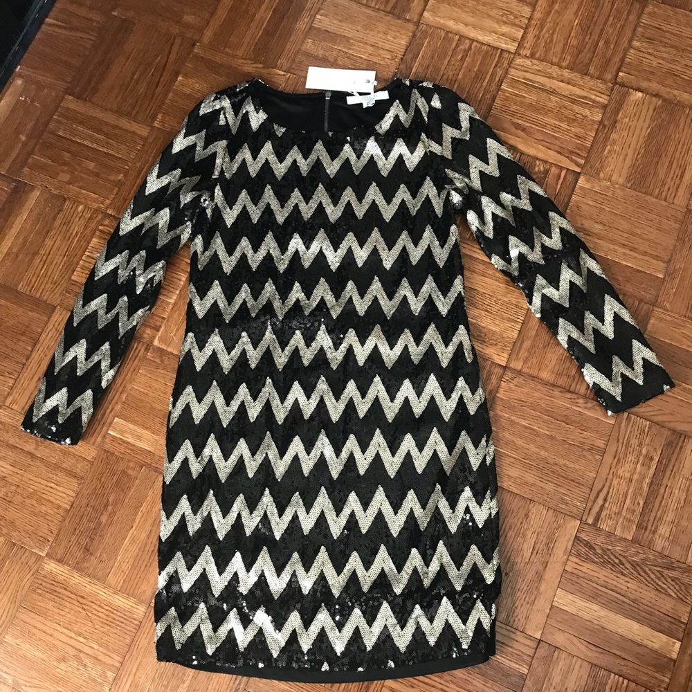 NWT Piperlime zigzag sequin minidress