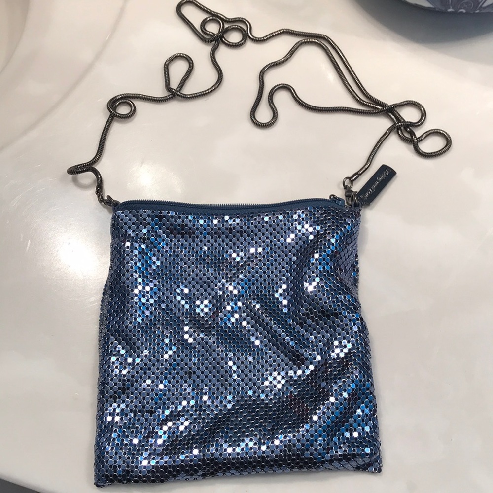 Whiting and David mesh evening bag