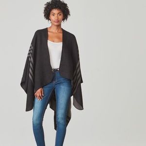 Black and gray reversible poncho from Fab Fit Fun