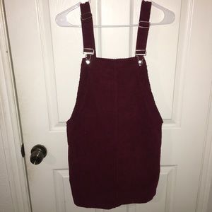 BRAND NEW!! Burgundy Velvet Overall Dress