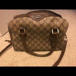 Vintage Monogrammed Gucci Leather bag