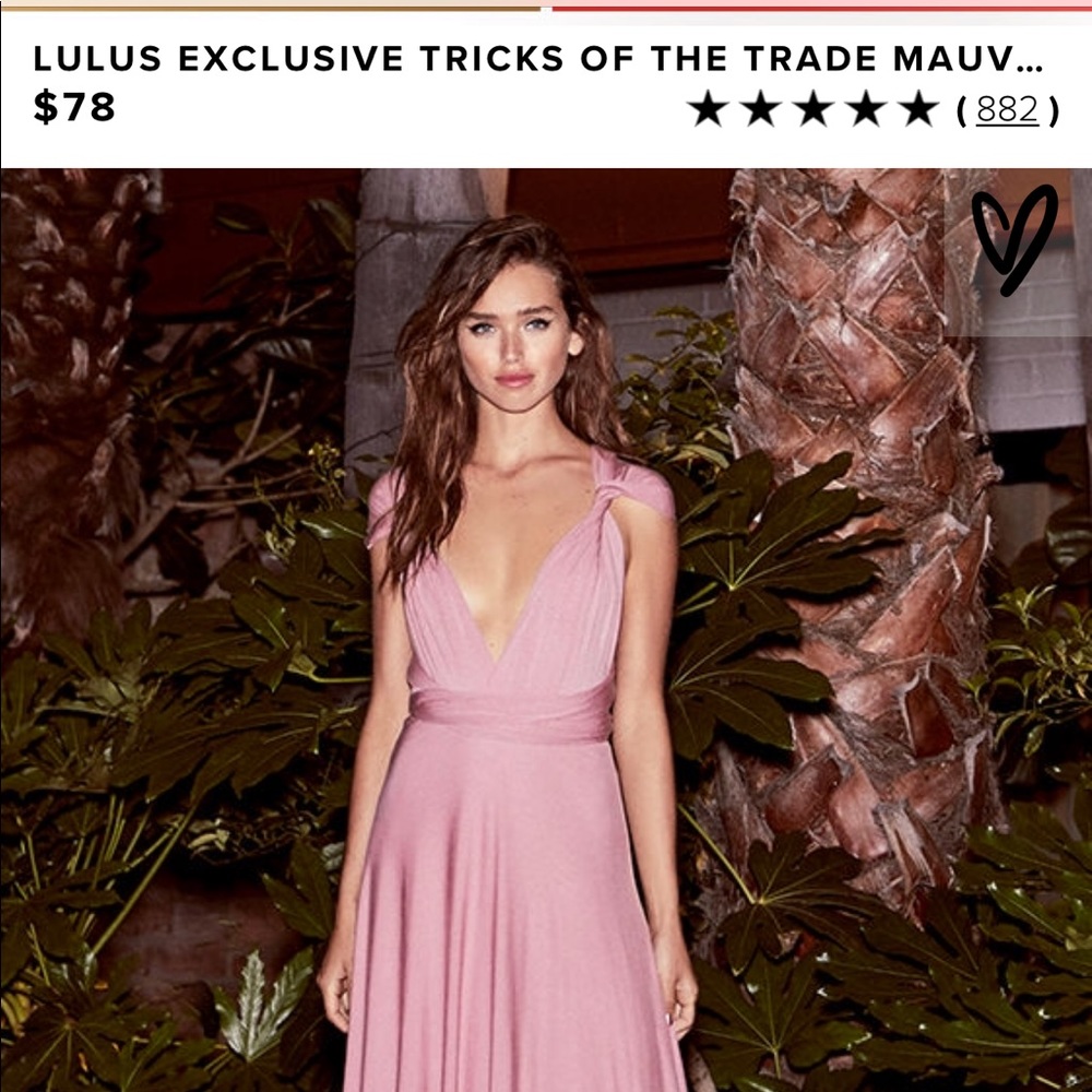 Lulus Tricks of Trade Dress in Mauve