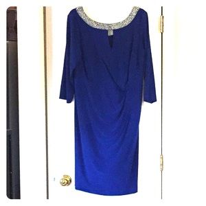 Alex Evenings Ruched jersey dress