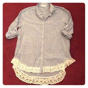 Umgee sz1X tunic, lace detail, pockets!
