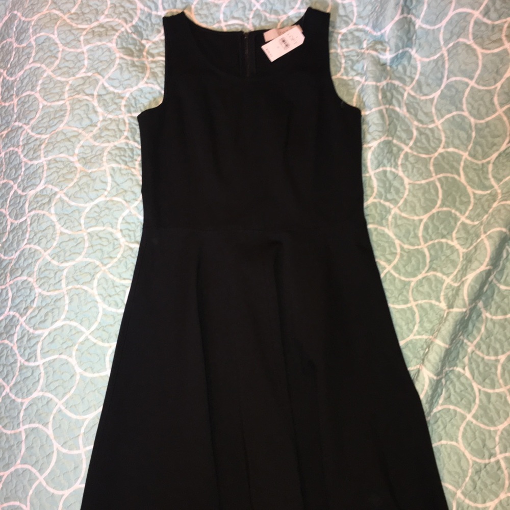 Ann Taylor LOFT Black Skater Dress Size 0 NWT