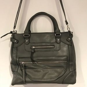 Grey satchel tote laptop bag