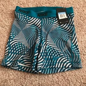 Nike, Blue printed, compression shorts, NWT,medium