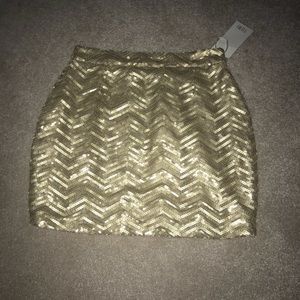 Gold Sequin Skirt