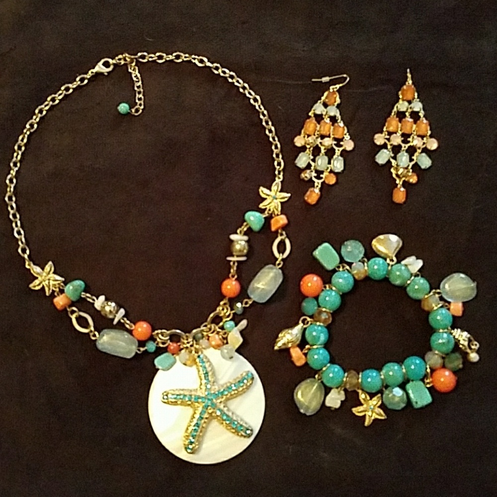 3 pc set Charming Charlie's beach jewelry