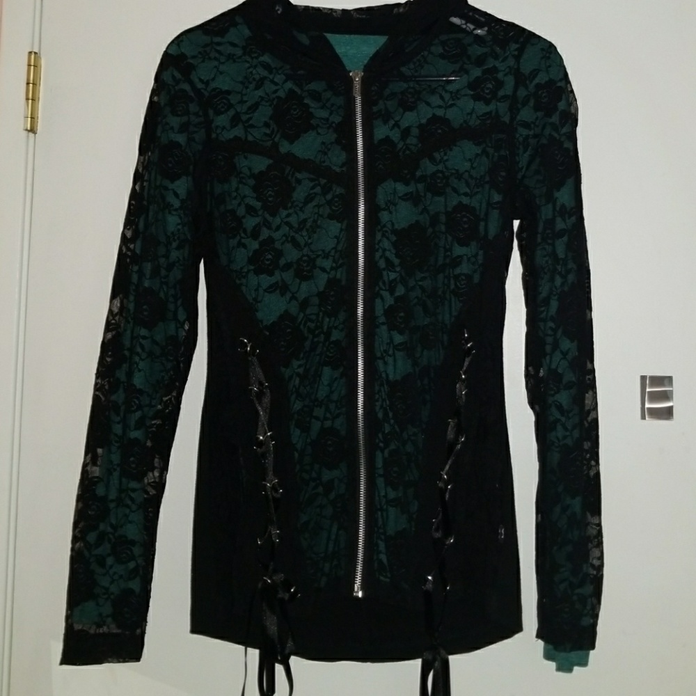 Rose Lace Hoodie