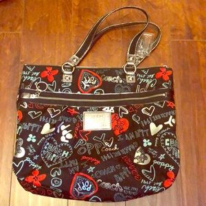 Coach Poppy Pop Graffiti Glam Shoulder Bag