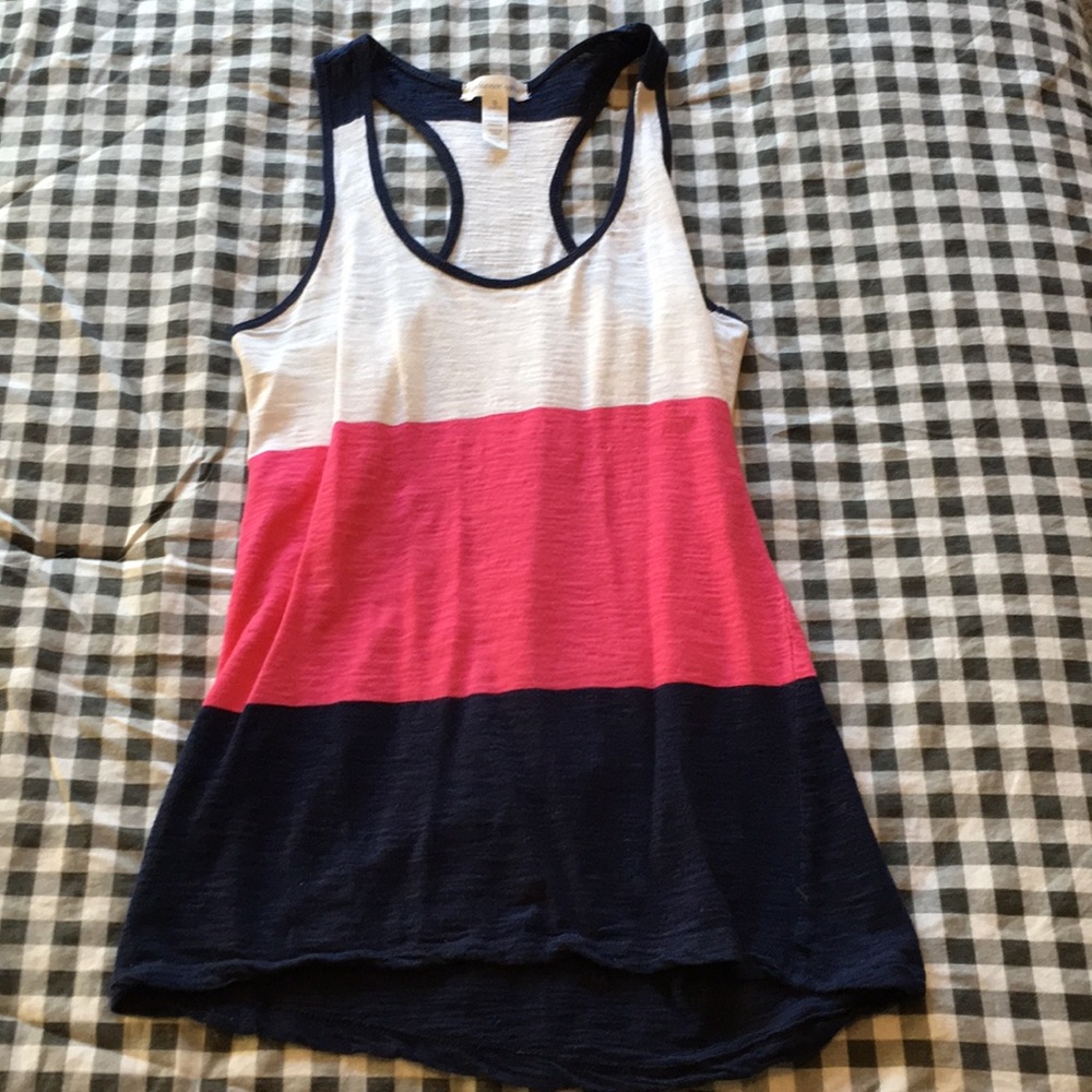 Cute Color Block Tank Top