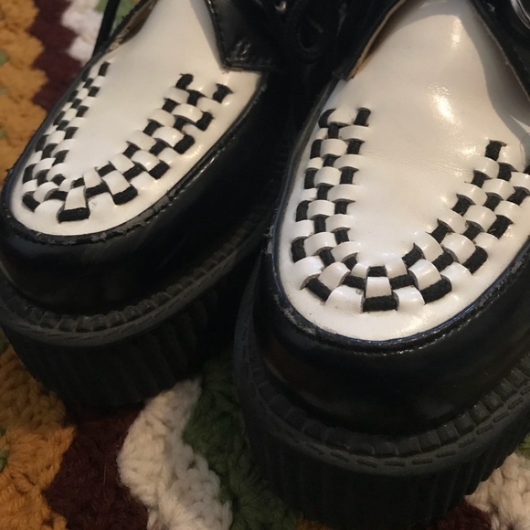 Vintage Rare TUK creepers black and white platform - Picture 2 of 6