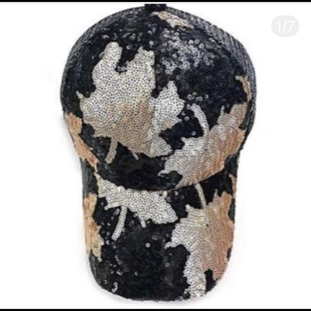 Sequin fall leave hat
