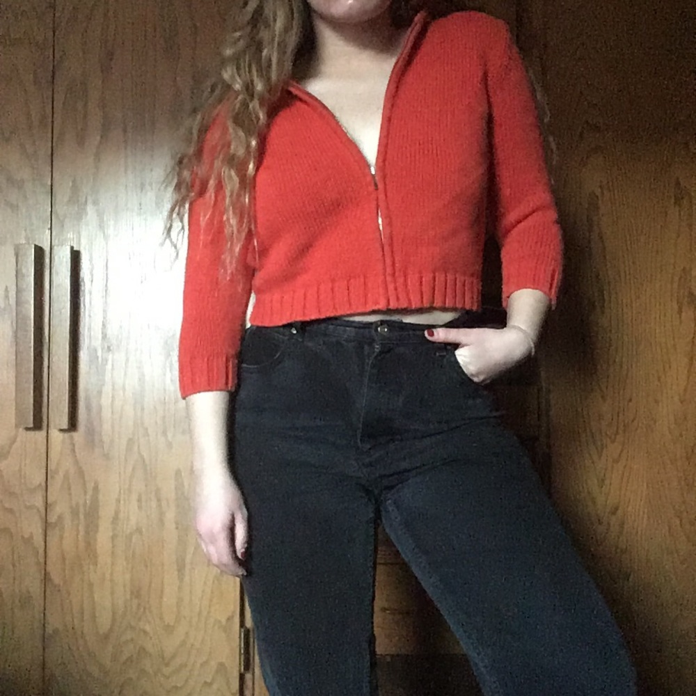 Ann Taylor red knitted sweater