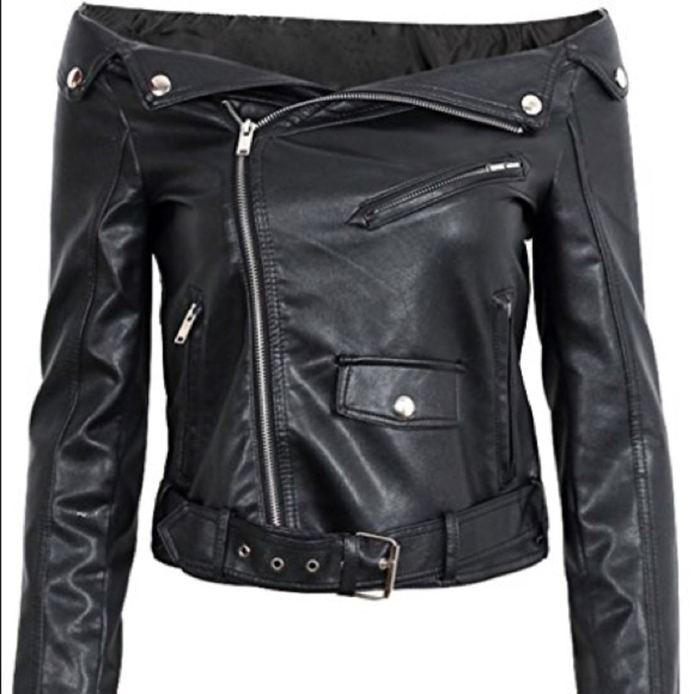 Off the Shoulder Moto jacket
